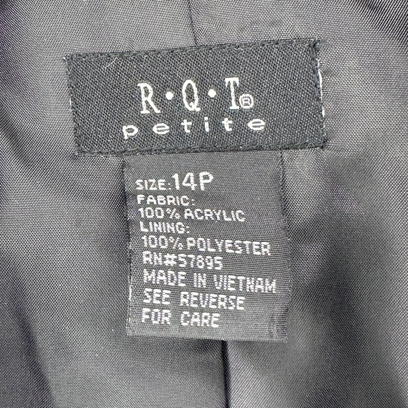RQT Petite, women’s black and white jacket, size 14 petite - Picture 3 of 7